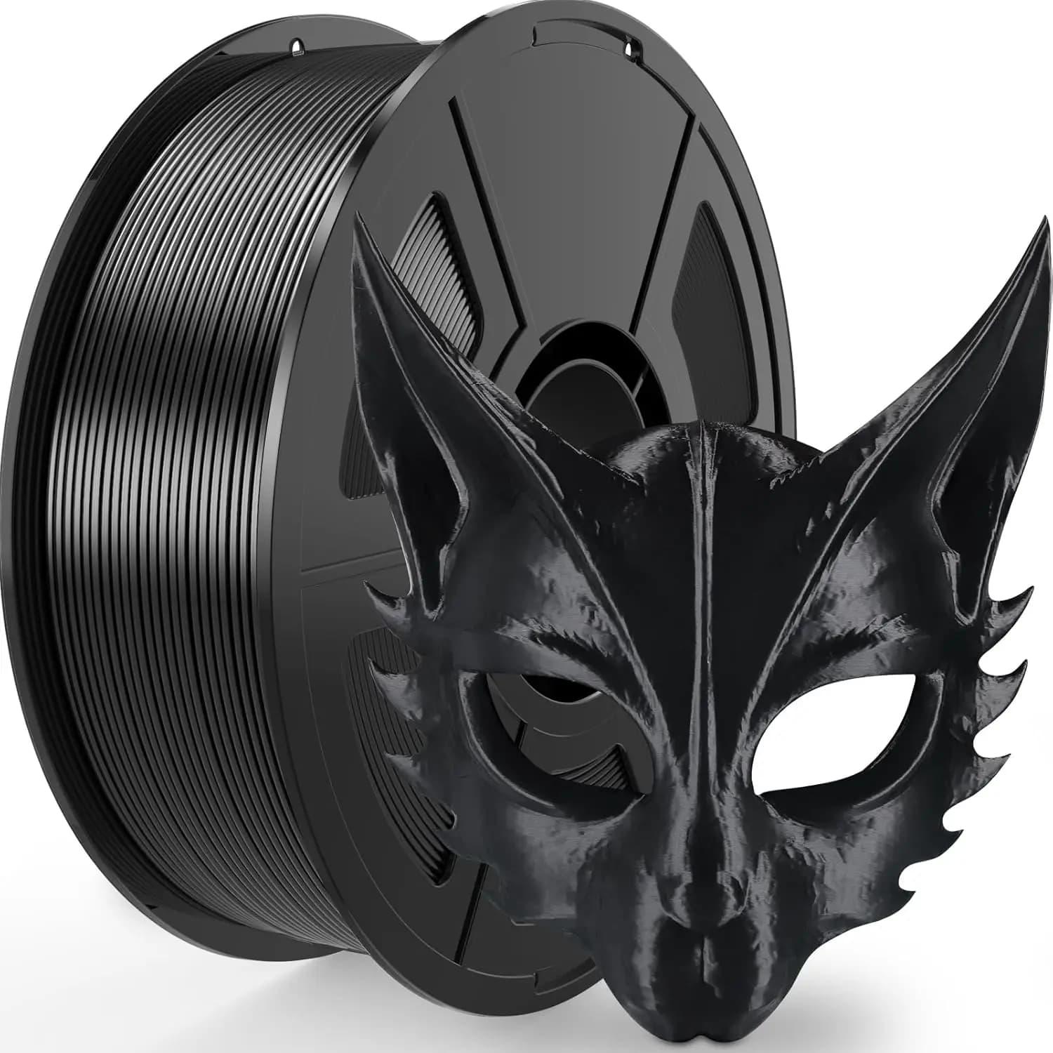 Silk Filament 1.75, Filament PLA Silk Effect, 3D Printer Filament with Lyscia and Setosa Surface, 250g, Black