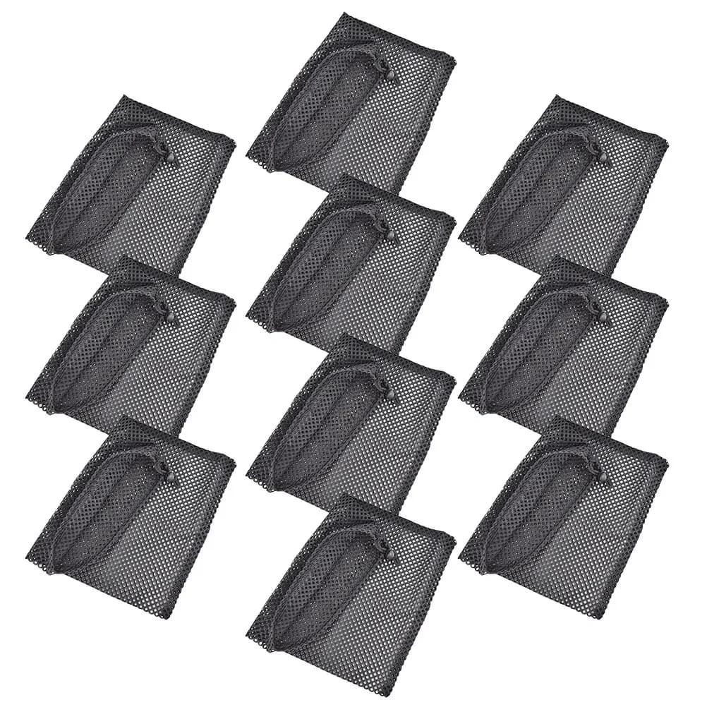 10Pcs Mesh Drawstring Bags Breathable Tear-Resistant Polyester Laundry Storage Bag for Travel Swimming Camping Golf Tennis