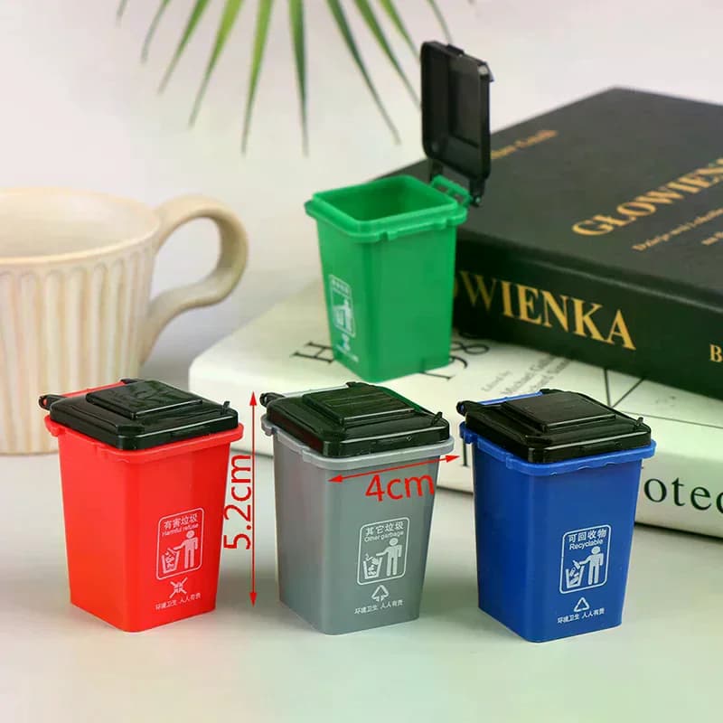 1:12 Dollhouse MiniTrash Can Model/Mini Waste Bin/Pen Organizer Home Storage Can