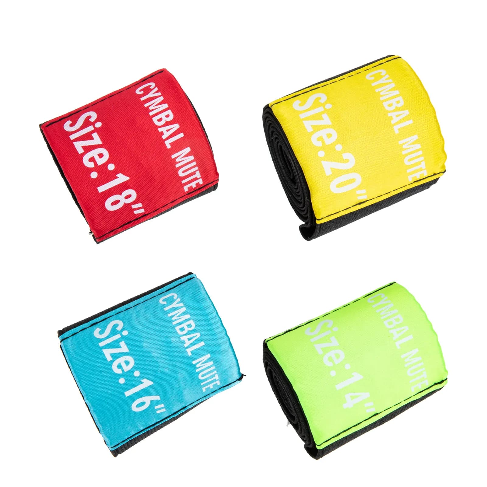 4Pcs Professional Cymbal Mute Pad Circle for Drum Practice Noise Reduction Hearing Protection Foldable Space Saving