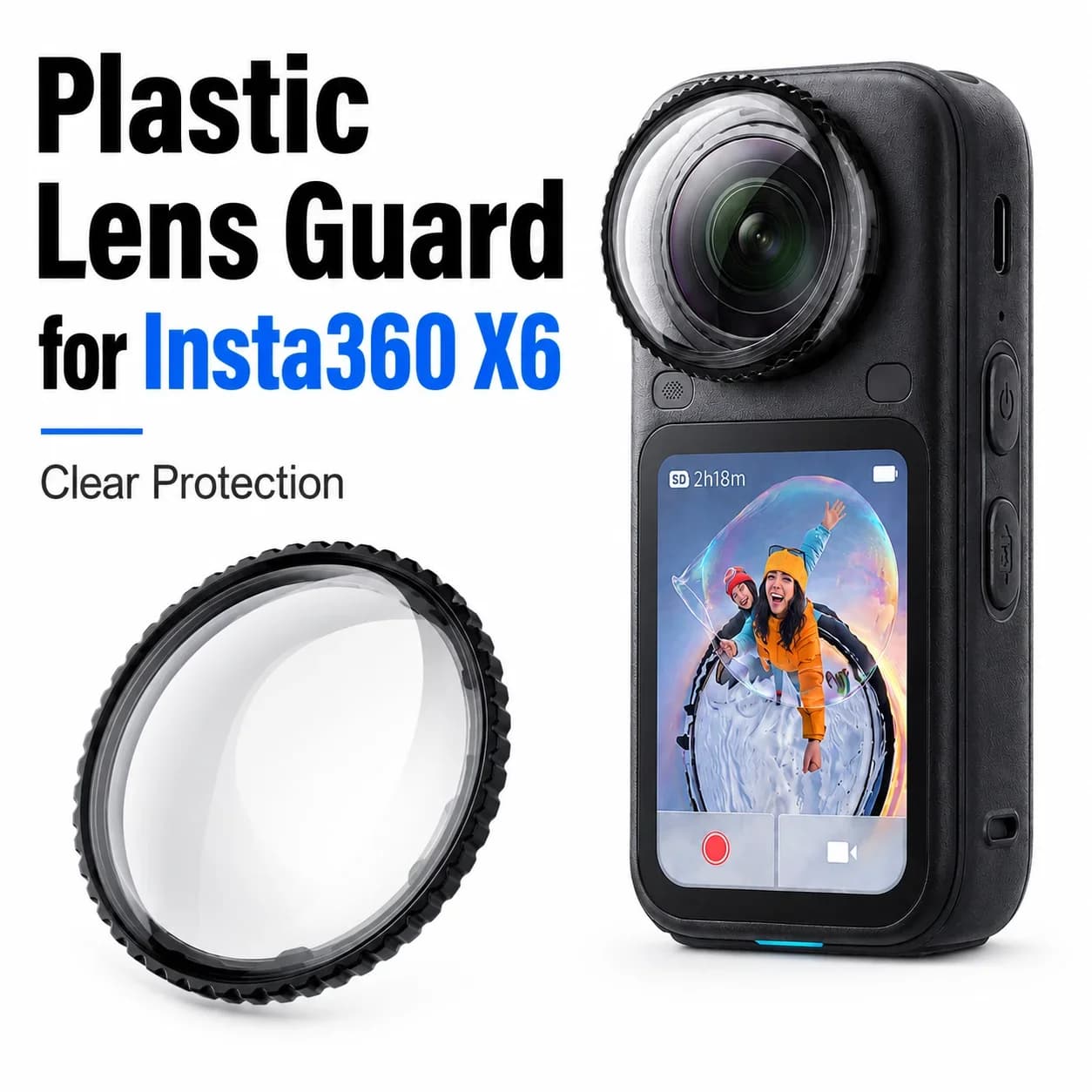 Lens Guards Cap For Insta360 X6 Plastics Lens Cover Rotating Protector For Insta 360 X6 Camera Accessories