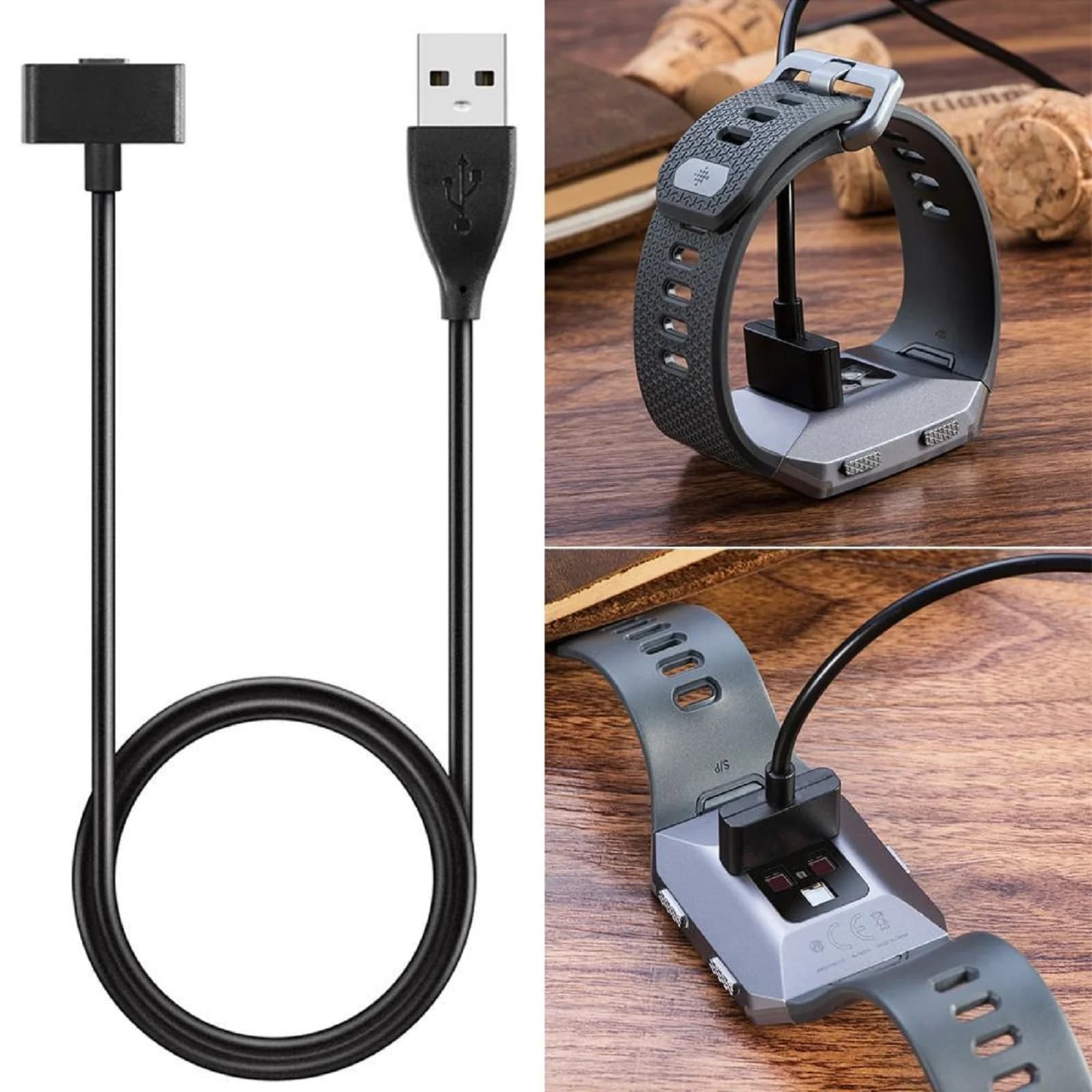 Cavo di ricarica USB magnetico per Fitbit Ionic Smartwatch Cavo USB per caricabatterie per accessori per orologi Fitbit Ionic