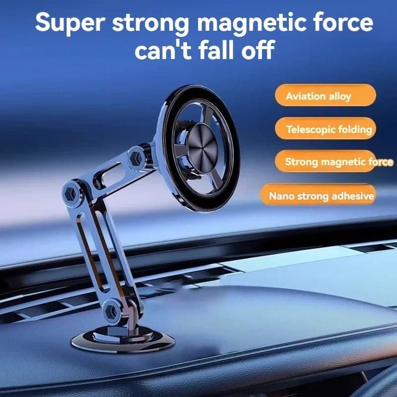 Aggiorna la testa magnetica del giunto cardanico di navigazione galleggiante pieghevole con supporto magnetico per telefono per auto