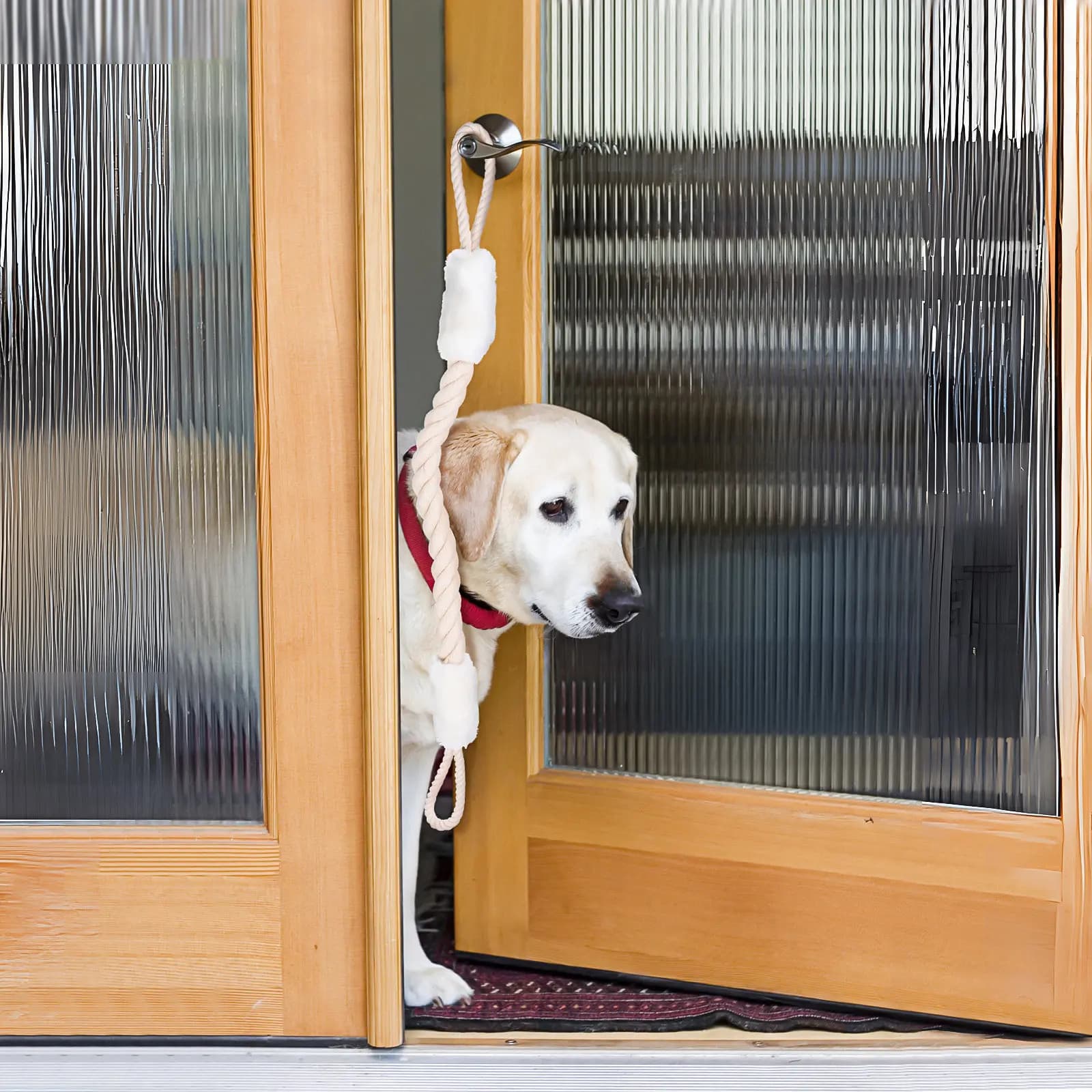 Cinghia di Sicurezza per Porta Multifunzione, Protezione Anti-Pizzicamento Dita, Ferma-Porta, Corda di Bloccaggio, Chiusura Flessibile per Animali Domestici