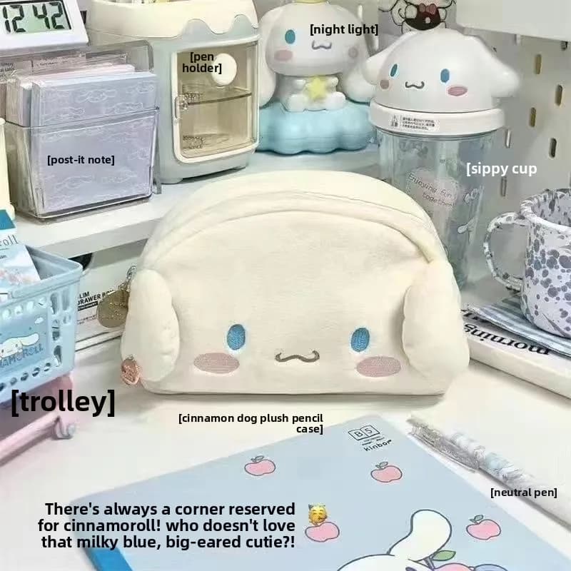 Astuccio per matite KT Cat Ins Style Borsa portaoggetti per cartoni animati di grande capacità Simpatico animale Studente Astuccio per cancelleria Organizzatore Materiale scolastico