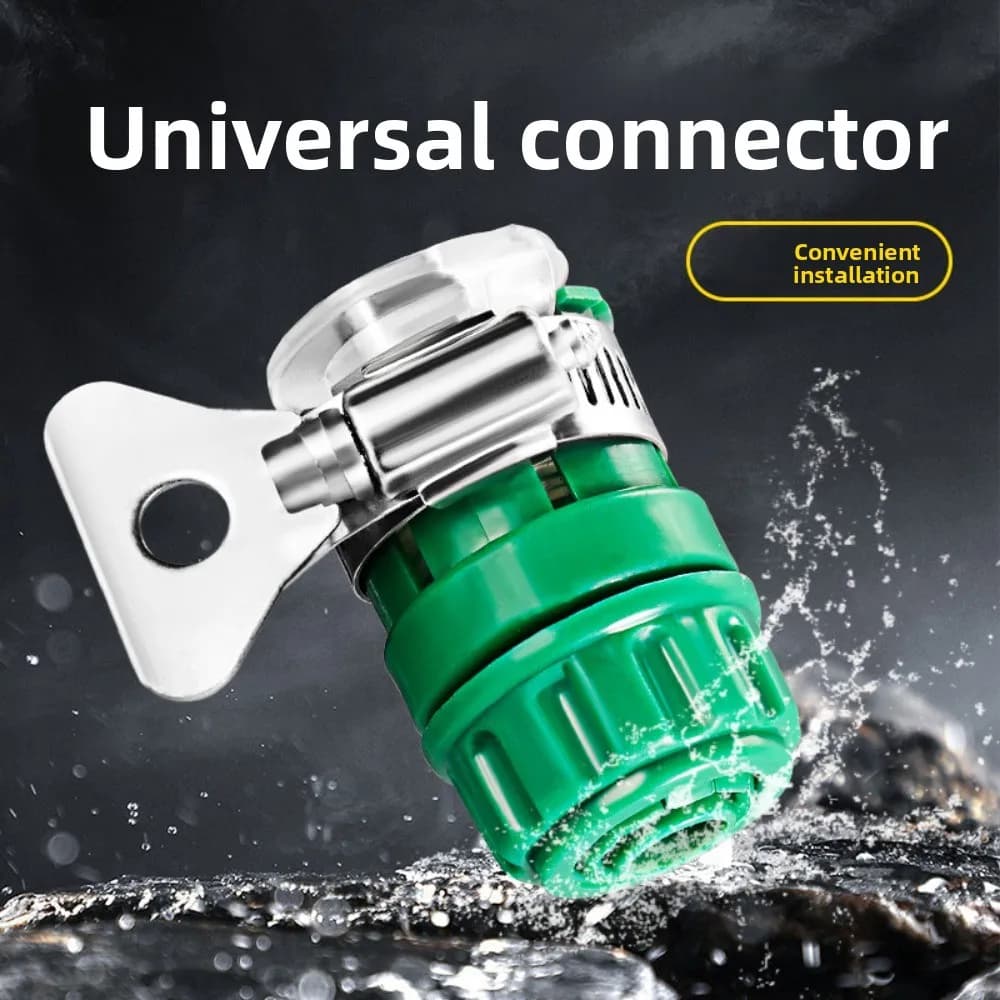 Adattatore universale durevole per rubinetto dell'acqua Raccordo per tubo flessibile in plastica Rubinetto a connessione rapida per lavaggio auto Irrigazione del giardino