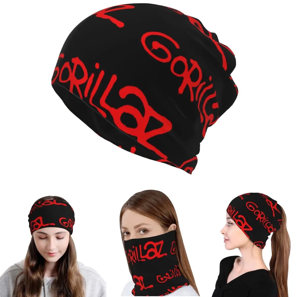 Bandana Gorillaz, Maschera Multifunzione, Sciarpa, Balaclava, Cappello per Uomini e Donne, Antivento