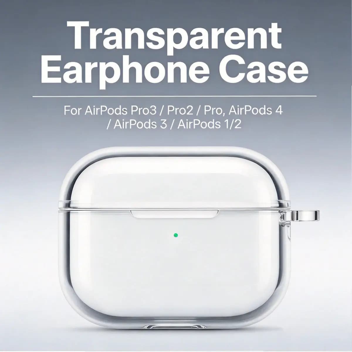 Custodia trasparente per auricolari AirPods 4 3 Pro 2a generazione USB-C, cover protettiva morbida in TPU trasparente per AirPods Pro 3 2