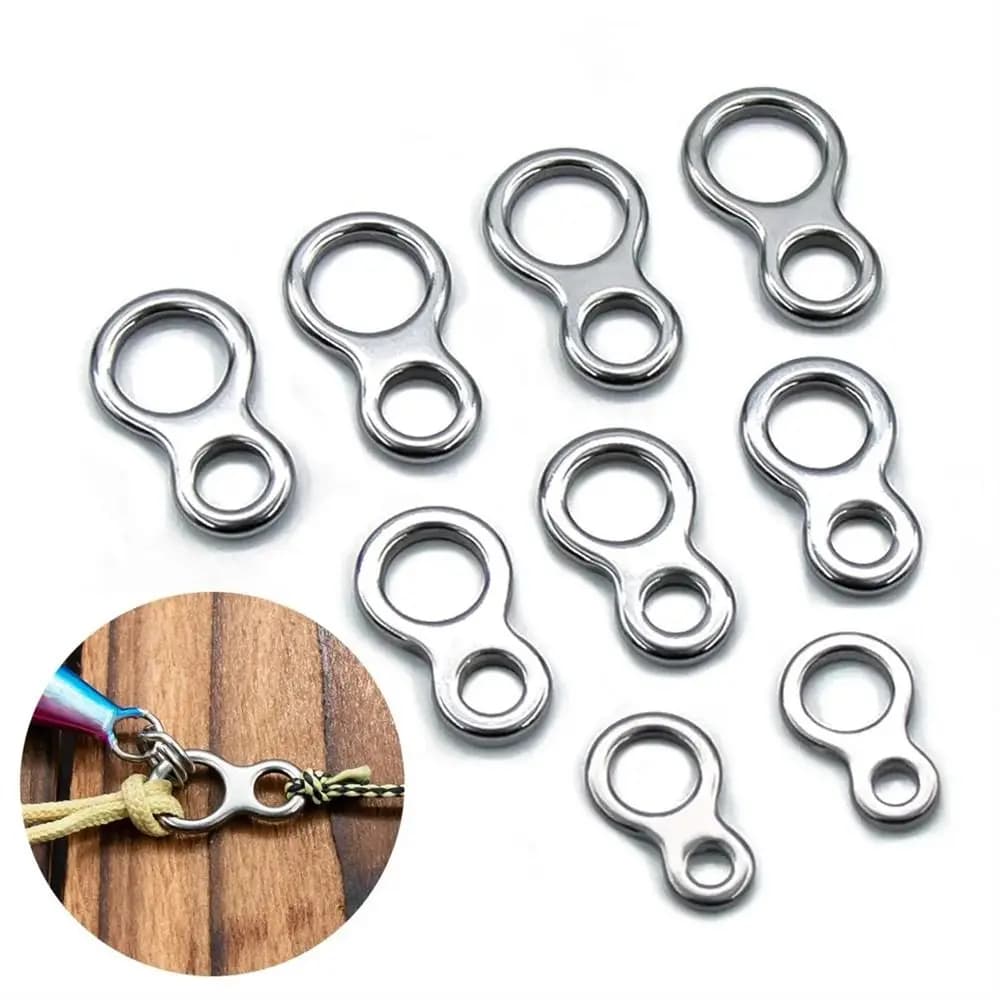 10 pcs solid fishing stainless steel ring sea fishing baits connectors Jigging swivel fishing rings Snap accessories deal