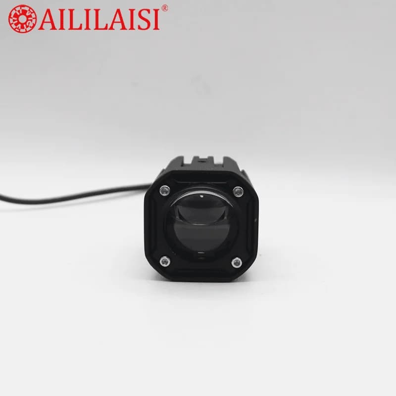 Dual Color Mini Single LED Projector Headlight 6000k White Yellow 12V New Plug and Play Universal Car & Motorcycle Lighting