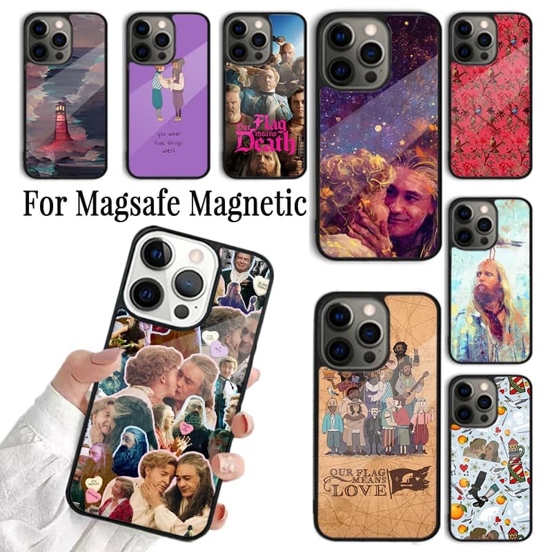Cover per iPhone Our Flag Means Death per modelli 17 AIR 16 15 14 13 12 11 Pro Max Plus, con supporto magnetico wireless Magsafe