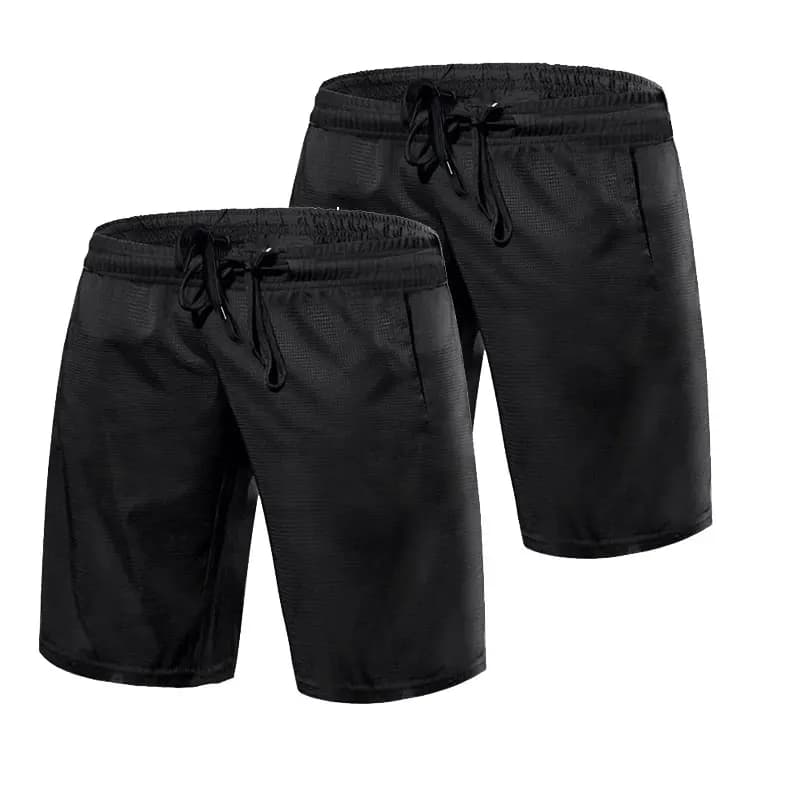 Summer Men Ice Silk Sport Shorts Quick Dry Breathable Fitness Jogging Gym Beach Casual Cool Sports Wear