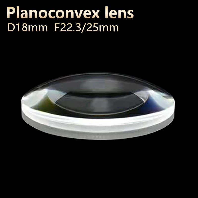 Lenti singole Plano galss Lente ottica Telescopio fai da te Microscopio oculare faretto D18mm F22.3/25mm Personalizzabile