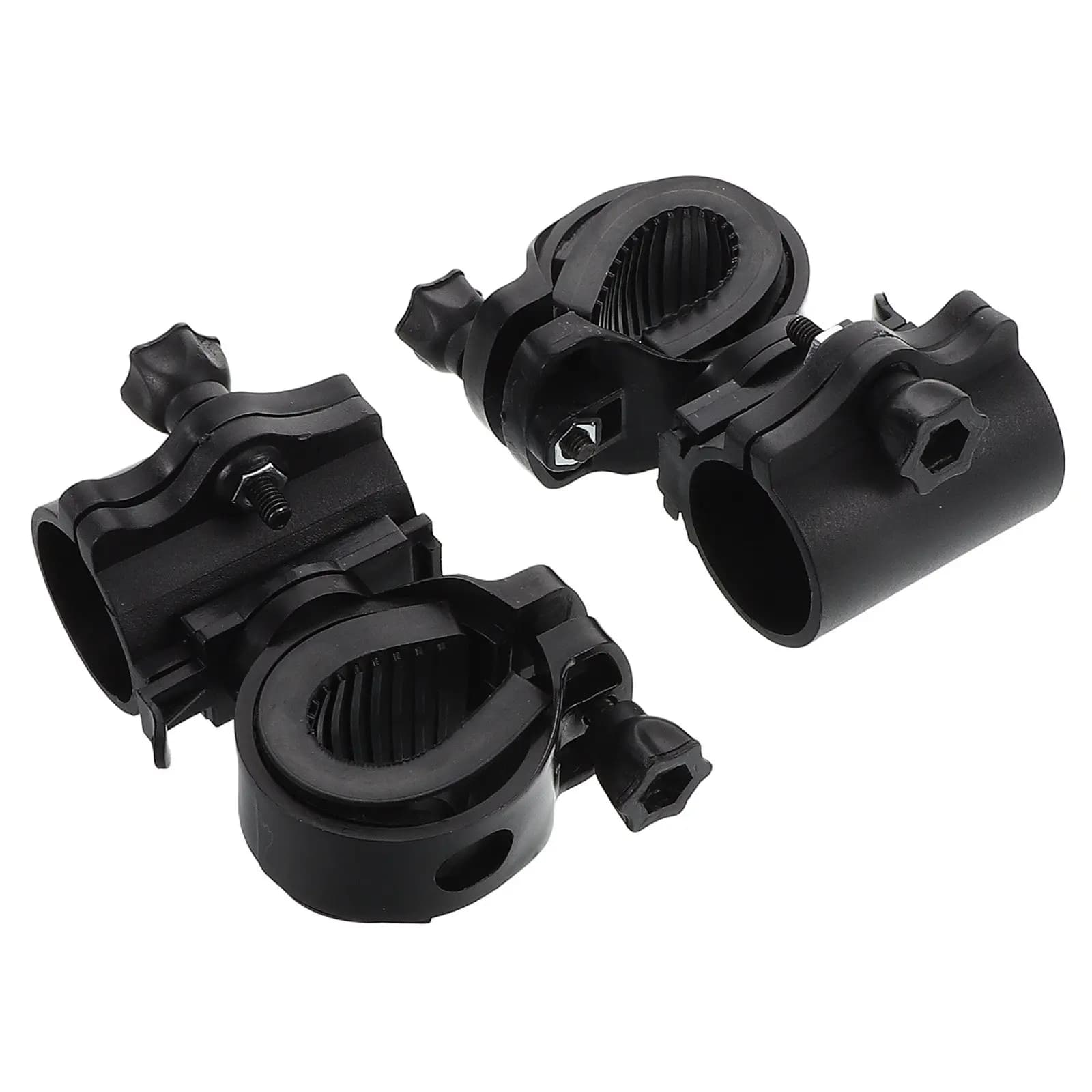 2Pcs Universal Bike Flashlight Clip Clamp Rotation Mount Handlebar Holder Cycling Equipment Accessory LED Light Holder Bicycle