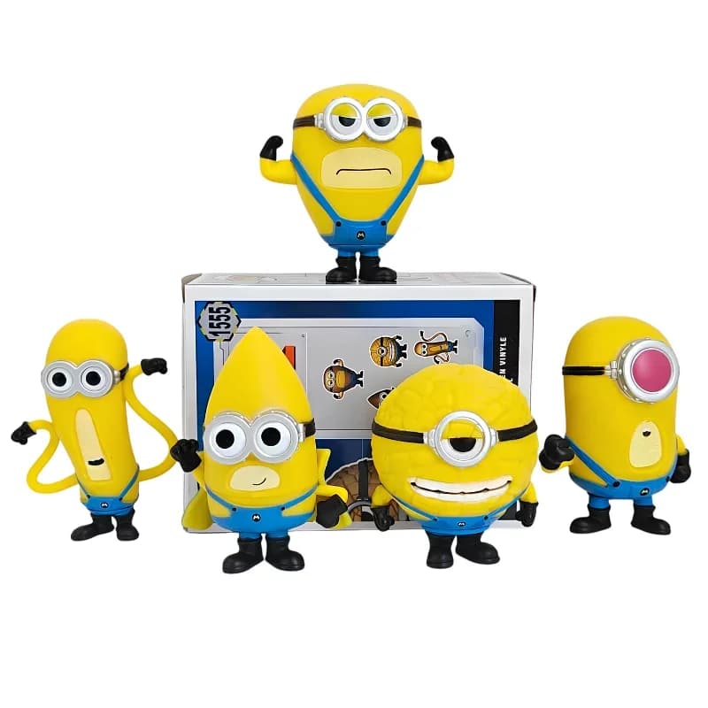 Hot POP Despicable Me Minions of Pop Mel，Jerry，Tim，Dave，Gus Vinyl Collectible Figure Birthday Gifts Collectible Anime Fan Gift