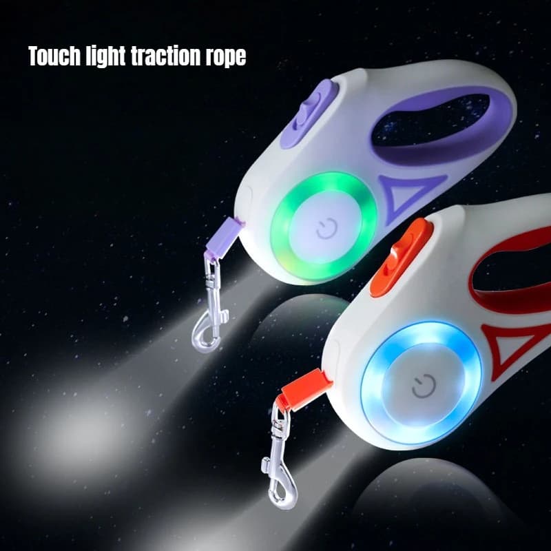 Nuovo Guinzaglio Retrattile Automatico Luminoso a LED per Cani - Accessori per Animali Domestici