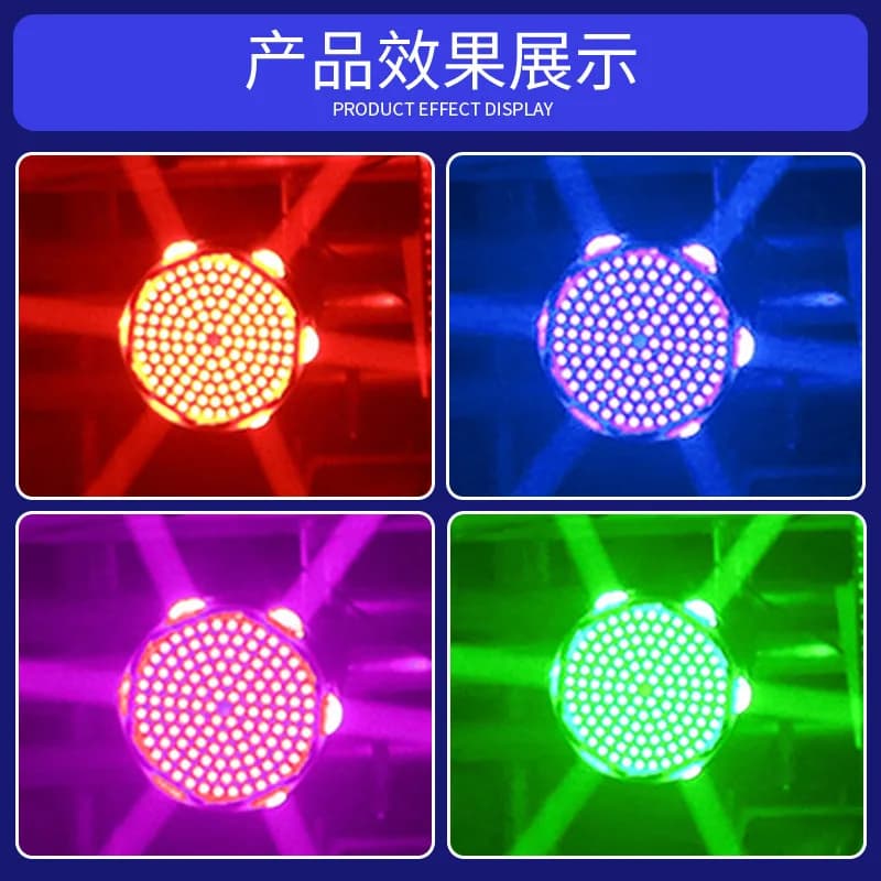 Luce Atmosferica LED, Illuminazione da Palcoscenico, Testa Mobile Rotante Colorata, Grande Pendolo per Bar, KTV, Qingba, Luce Laser a Raggio Effetto Pioggia