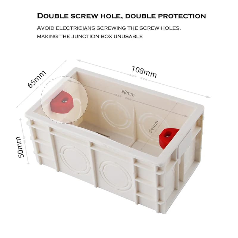 PSSRISE concealed electric junction box for switches and wall sockets type 118, universal wall recessed cassette