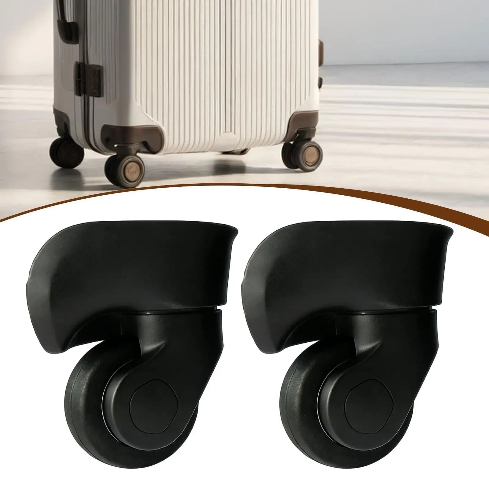 1 Pair A08 Luggage Wheels Suitcase Casters Accessories Smooth Direct Replaces Durability Spare Parts Repair Easy Installation