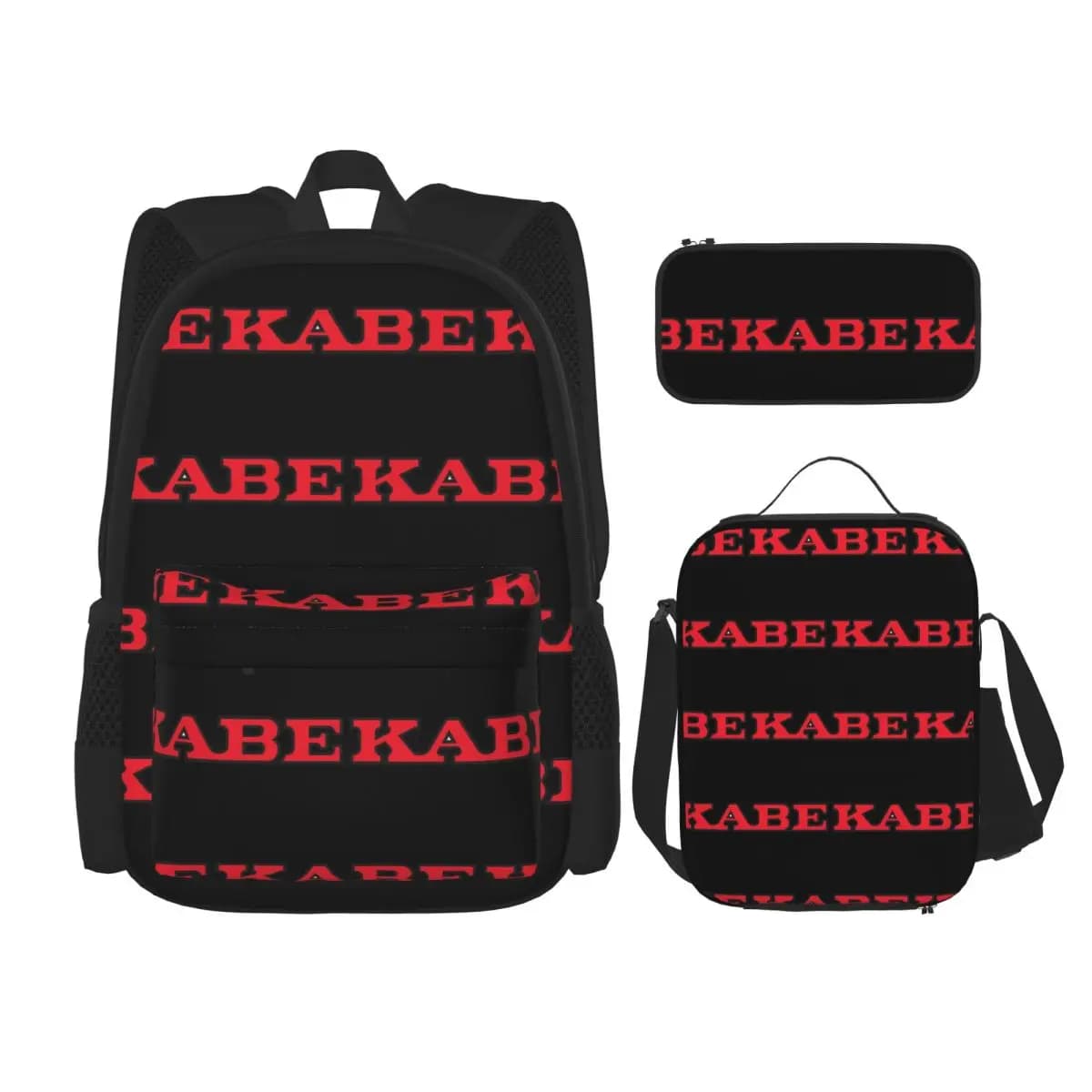 Kabe Caravan Backpacks Boys Girls Bookbag Children School Bags Kids Rucksack Lunch Bag Pen Bag Three-Piece Set