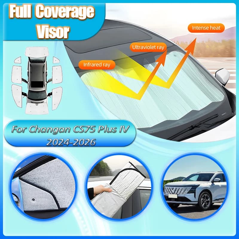 Coverage Sunshades For Changan CS75 Plus IV 2024 2025 2026 Car Side Window Shades Sun protection Covers Curtain Auto Accessories