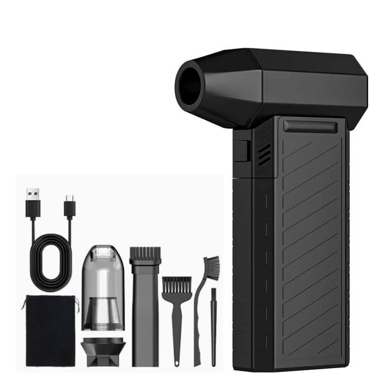 Aspirapolvere Portatile Senza Fili per Auto STLF, Mini Soffiatore d'Aria con Multi-Ugelli, Strumento di Pulizia a Secco per Auto, Animali Domestici e Case