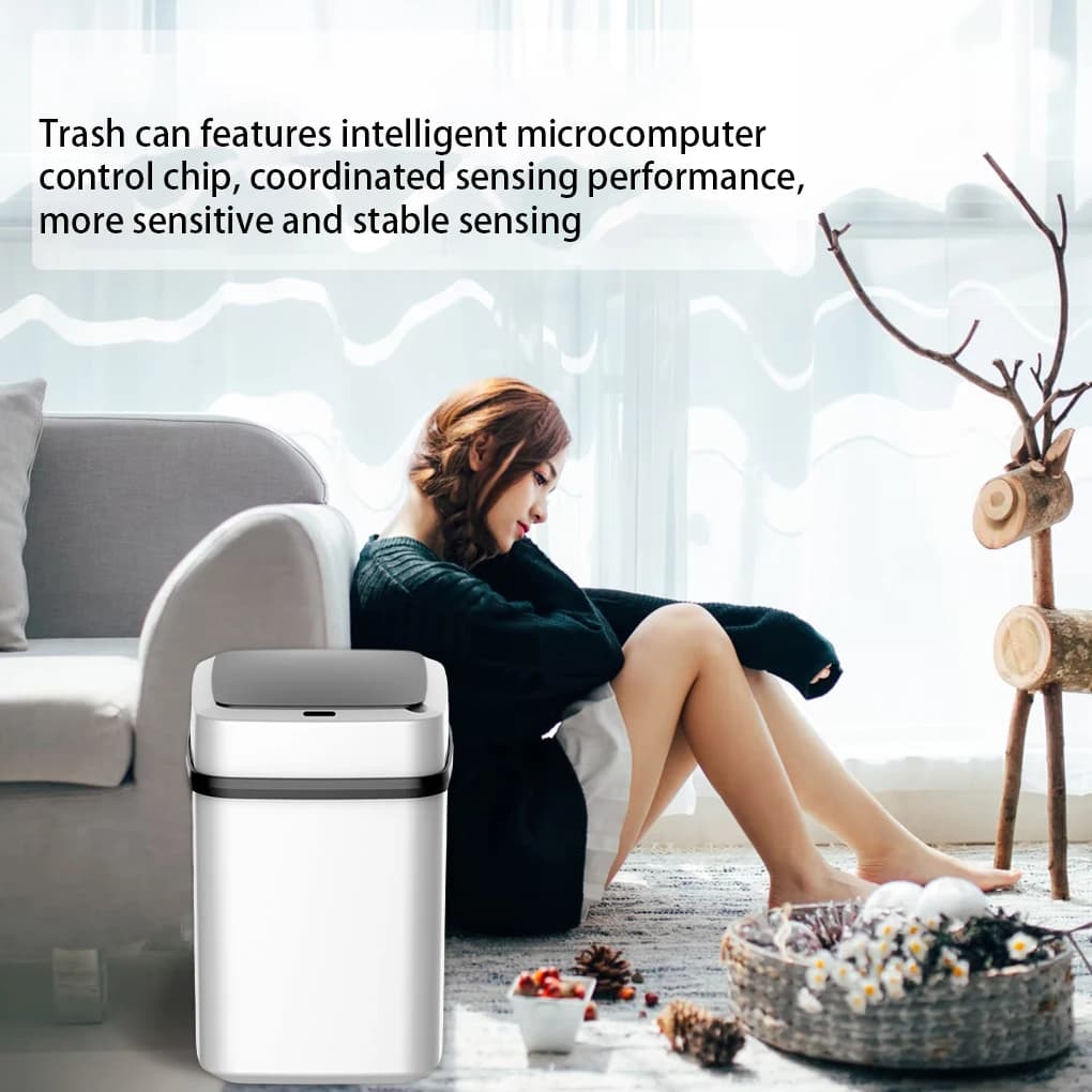 Bidone della spazzatura intelligente per cucina, bagno, riciclaggio, sensore automatico, bidone della spazzatura, secchio della spazzatura impermeabile