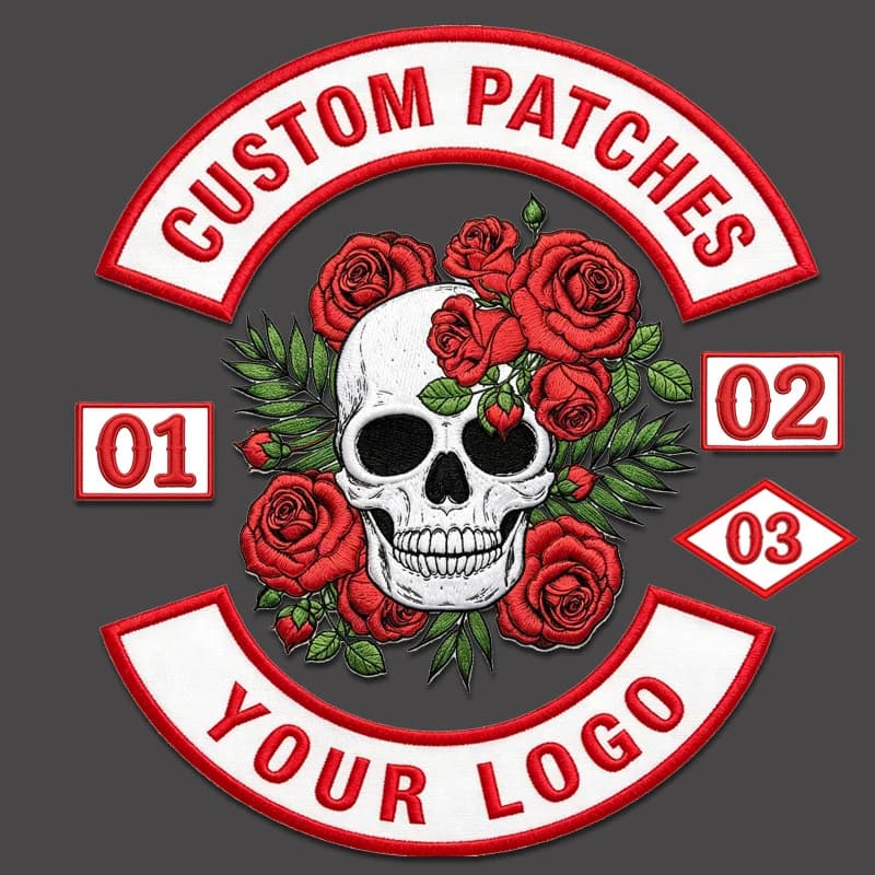 Custom Embroidery Patches Hook & Loop Iron On Patches Custom Logo Patch Team Group Personalized Custom Patches For Clothing Jean