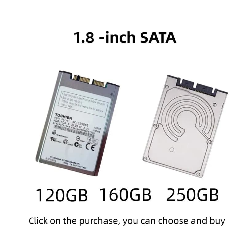 Microsata porta seriale SATA da 1.8 pollici disco rigido per laptop da 120 gb / 160 gb