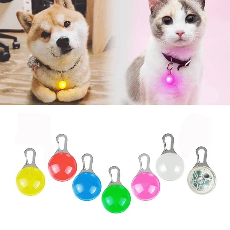 Collare per animali domestici a LED lampeggiante | Accessorio di sicurezza notturna per cani e gatti | Ciondolo decorativo | Design anti-perdita per piccoli animali domestici