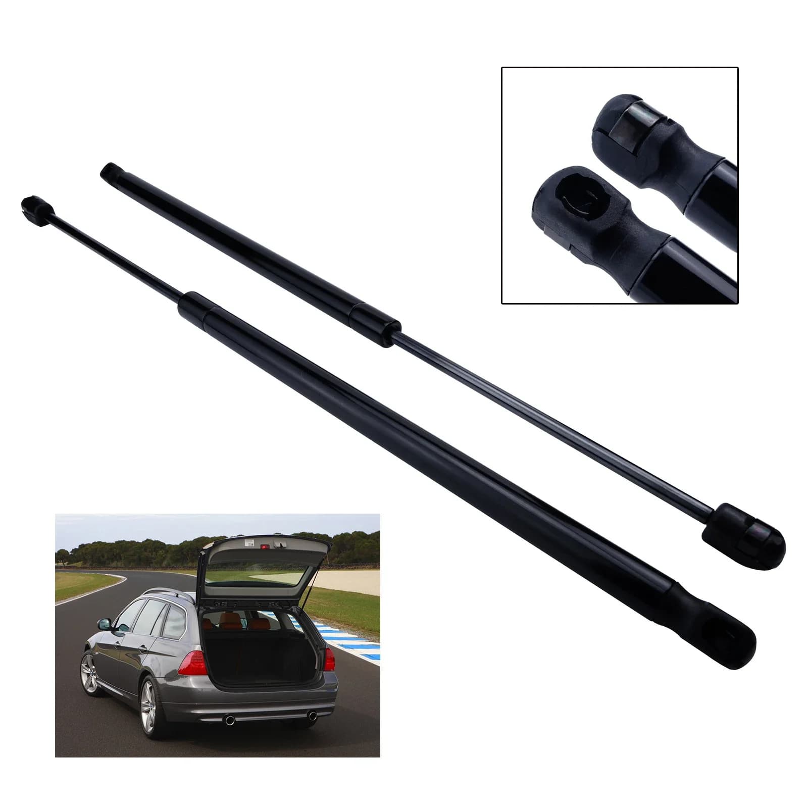 2 BMW Serie 3 E91 Estate 05-12 Ammortizzatori di supporto per ascensore a gas per bagagliaio portellone posteriore