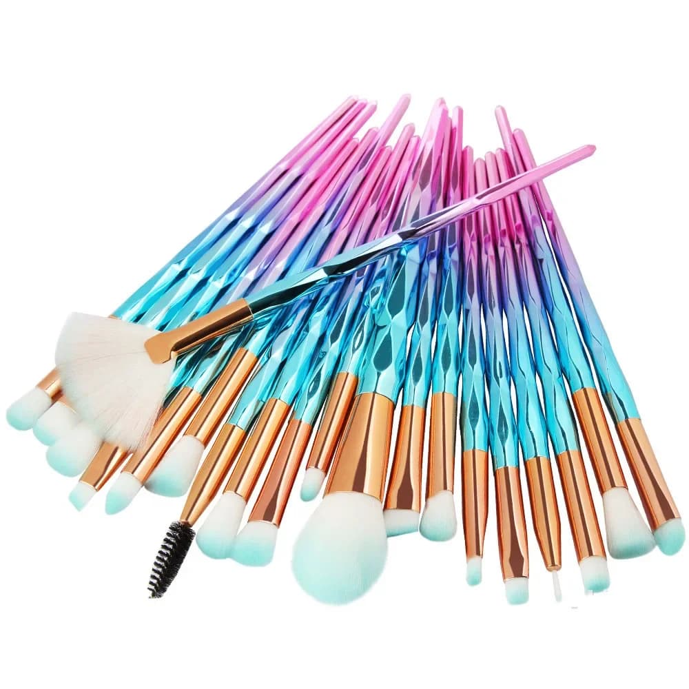 20 pieces diamond makeup brush set foundation powder fard mixing eye shadow lips cosmetic beauty makeup brush Pincel Maquiagem