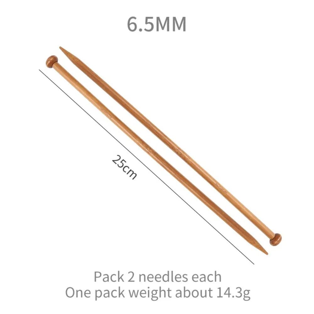 New Bamboo Wooden Crochet Hooks 2-10mm 25cm Knitting Crochet Bamboo Handle Crochet For Beginners