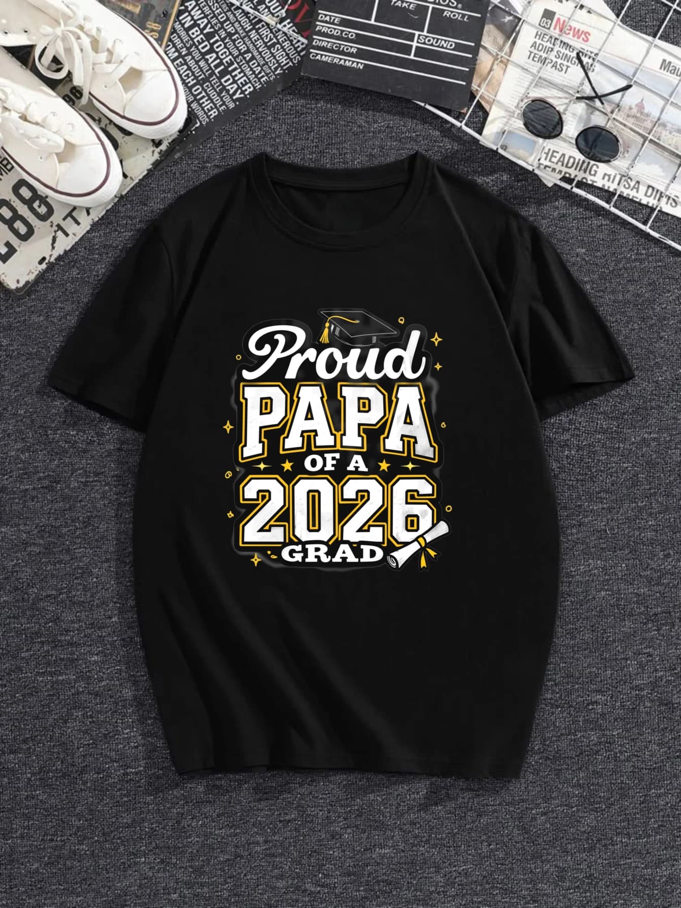 Graduation Celebration Men’s Pure Cotton T-shirt: Proud Dad Design for the Class of 2026. Made from premium pure cotton with a high-quality, durable print. Comfortable, stylish, and perfect for casual wear.