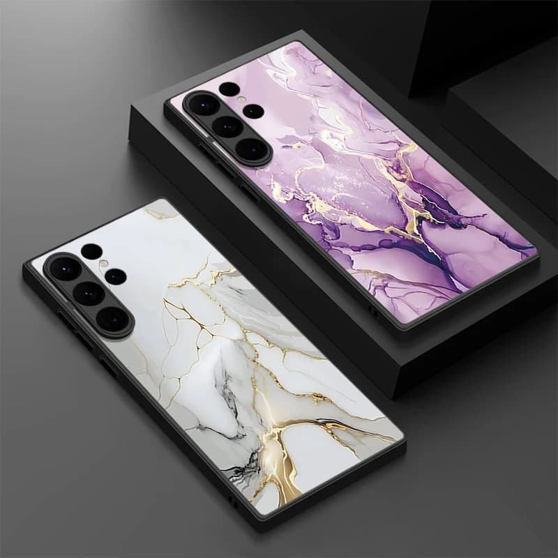 Phone Cover for Samsung Galaxy S26 Ultra S25 Edge S24 S23 S22 Plus S21 FE, Sottile Magnetic Case with Ring and Texture Leather Effect
