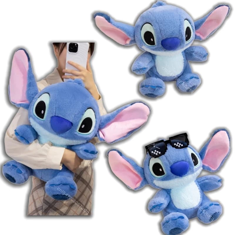 Peluche Gigante Stitch Lilo & Stitch Simpatico bambola di pezza alieno blu Morbido peluche abbracciabile Regali di compleanno Decorazione della casa