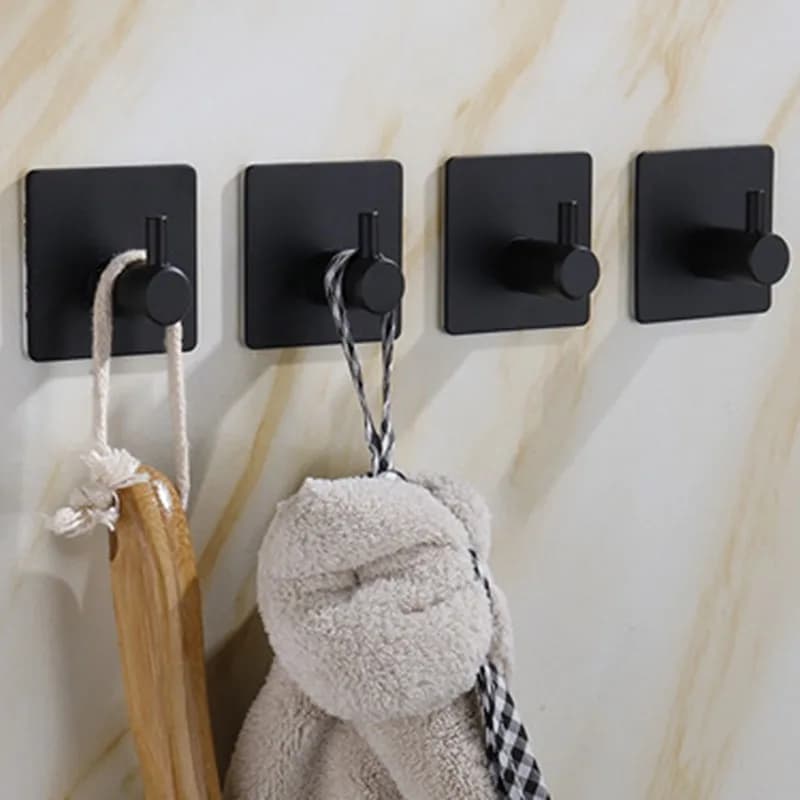 1 pz in acciaio inox argento foro-libero appeso a parete gancio bagno Hardware Set portasciugamani porta carta igienica asciugamano accessorio