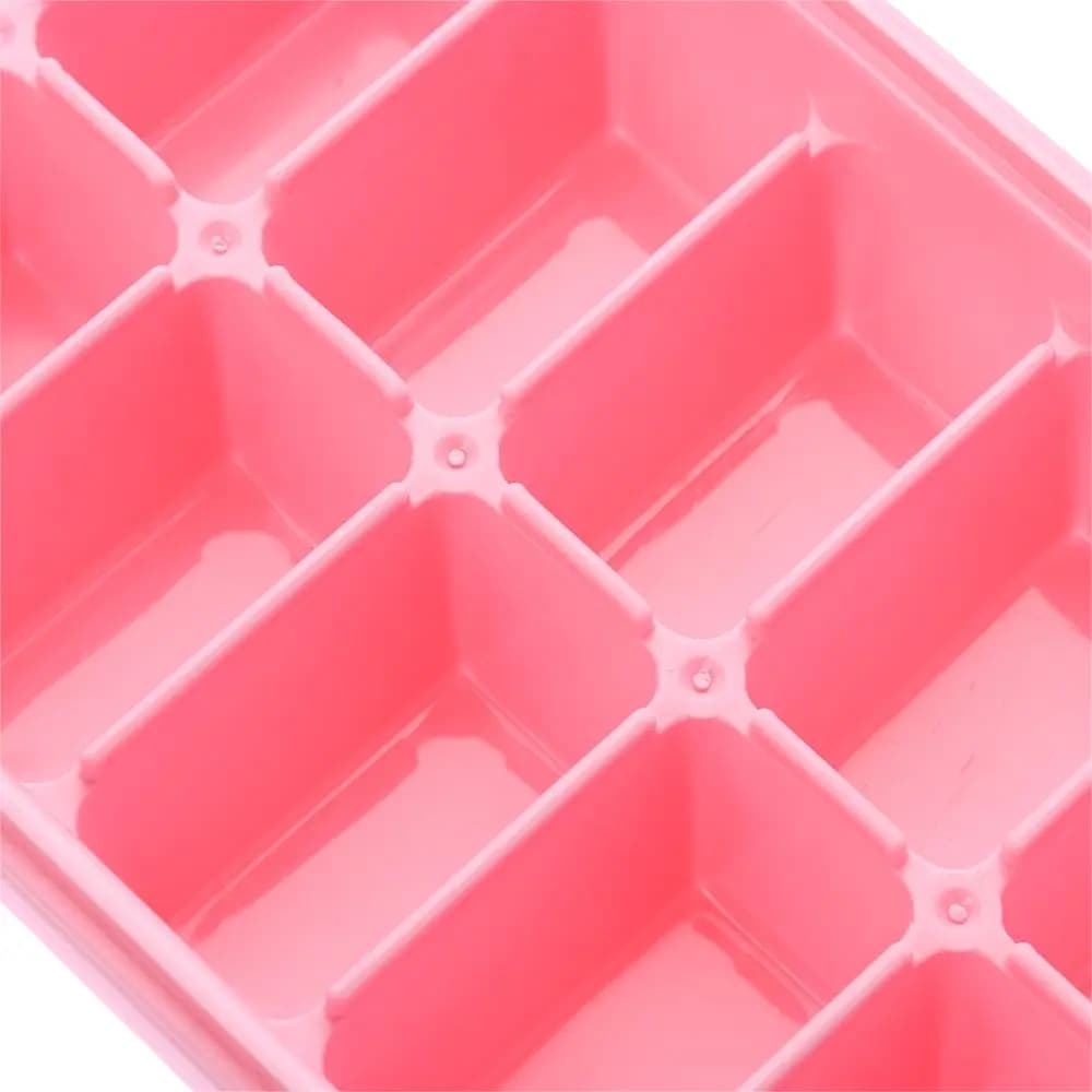 New 16 Cavity Kitchen Plastic Drink Ice Tray Jelly Freezer With Lid Cube Mold