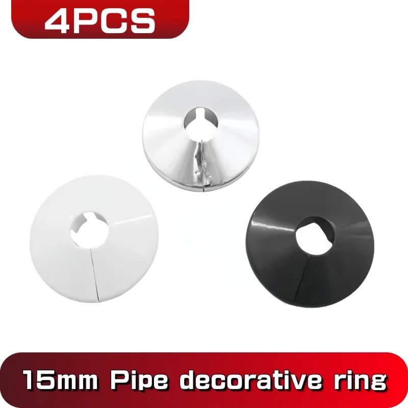4PCS 15 millimetri Collari Per Tubi Del Radiatore Copertura Pavimento Decorativo Radiatore Escutcheon Copertura Del Tubo Dell'acqua Per Condotto A Parete Rubinetto accessori