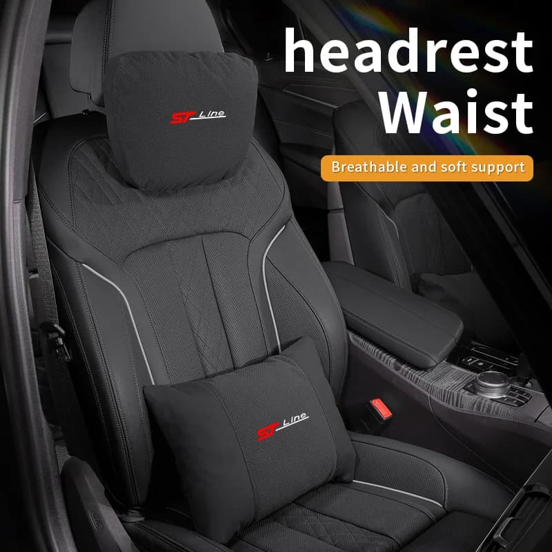 Per Ford STline Focus Mondeo Explorer Edge Fiesta Fusion Kuga Escape Poggiatesta automatico Supporto per il collo Cuscino lombare Morbido cuscino per il collo