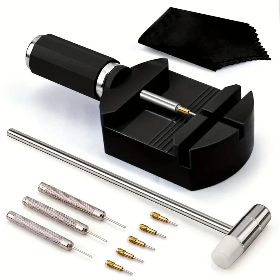 Watch Mesh Removal Tool Kit, Repair Tools Kit for Watch Strap Chain Removal for Watch Strap Adjustment, Watch