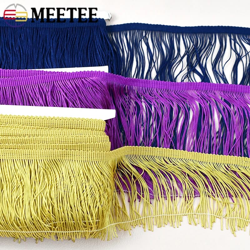 5 Metri Meetee 10/15/20/30 centimetri Nappe Frangia Lace Trim Nastro Portachiavi Abito Abbigliamento Tenda Decorazione Accessorio Per Cucire FAI DA TE