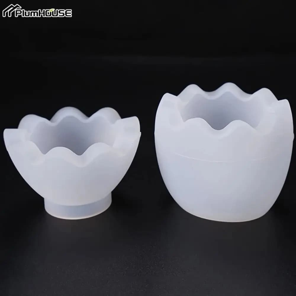 Durable Egg Shape Egg Shape Candle Jar Mold Silicone DIY Gypsum Dripping Mold Silicone Mold Candle
