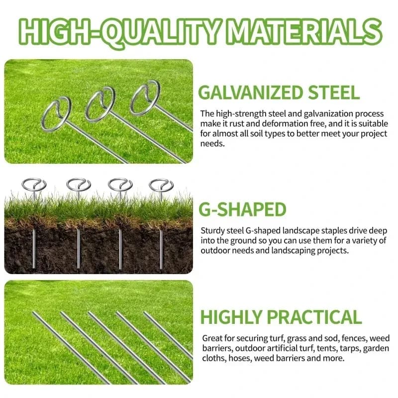 Round Gardening Thimble, Round Top Gardening Stake for Barrier Spikes, Camping Tents, Fixing Lawn Cloth and Weed Barriers