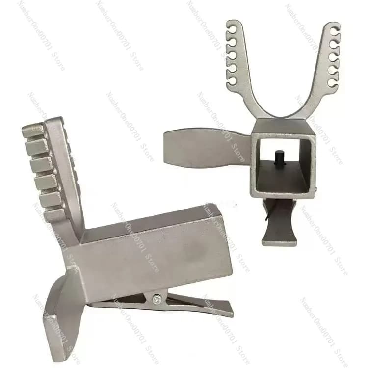 Accessorio per tubo quadrato con testa scorrevole in acciaio inossidabile e poggiapiedi a 10 fili in gomma