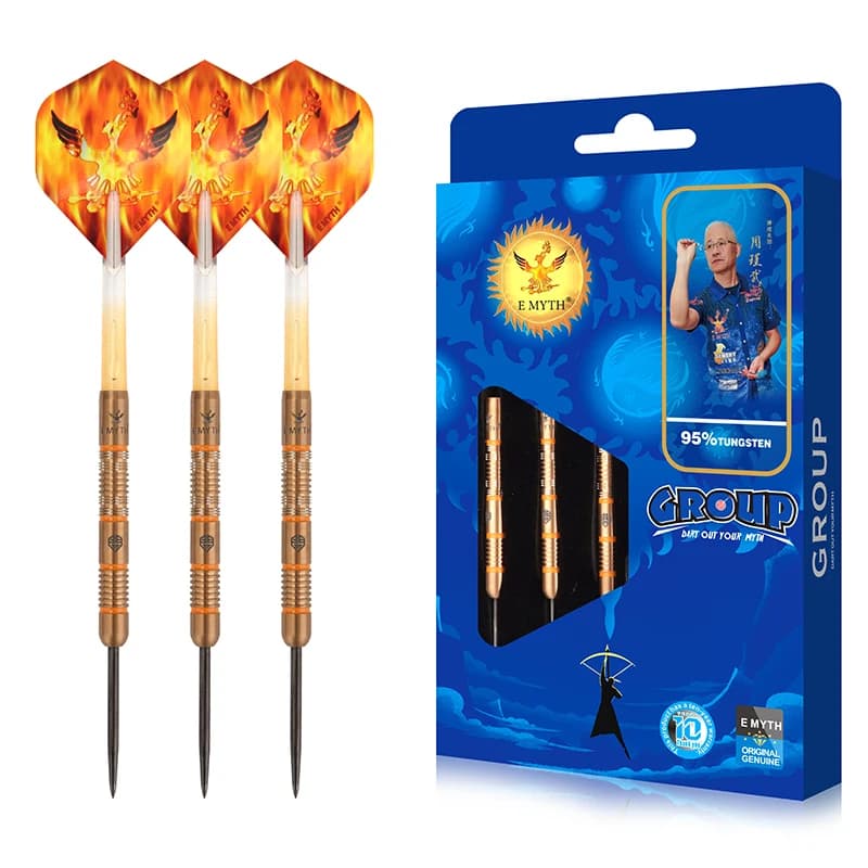 E MYTH IVAN Collaboration Series Set da 3 Pezzi, Freccette con Punta Morbida in Tungsteno 95% e Freccette con Punta in Acciaio Resistenti alle Cadute per Competizione