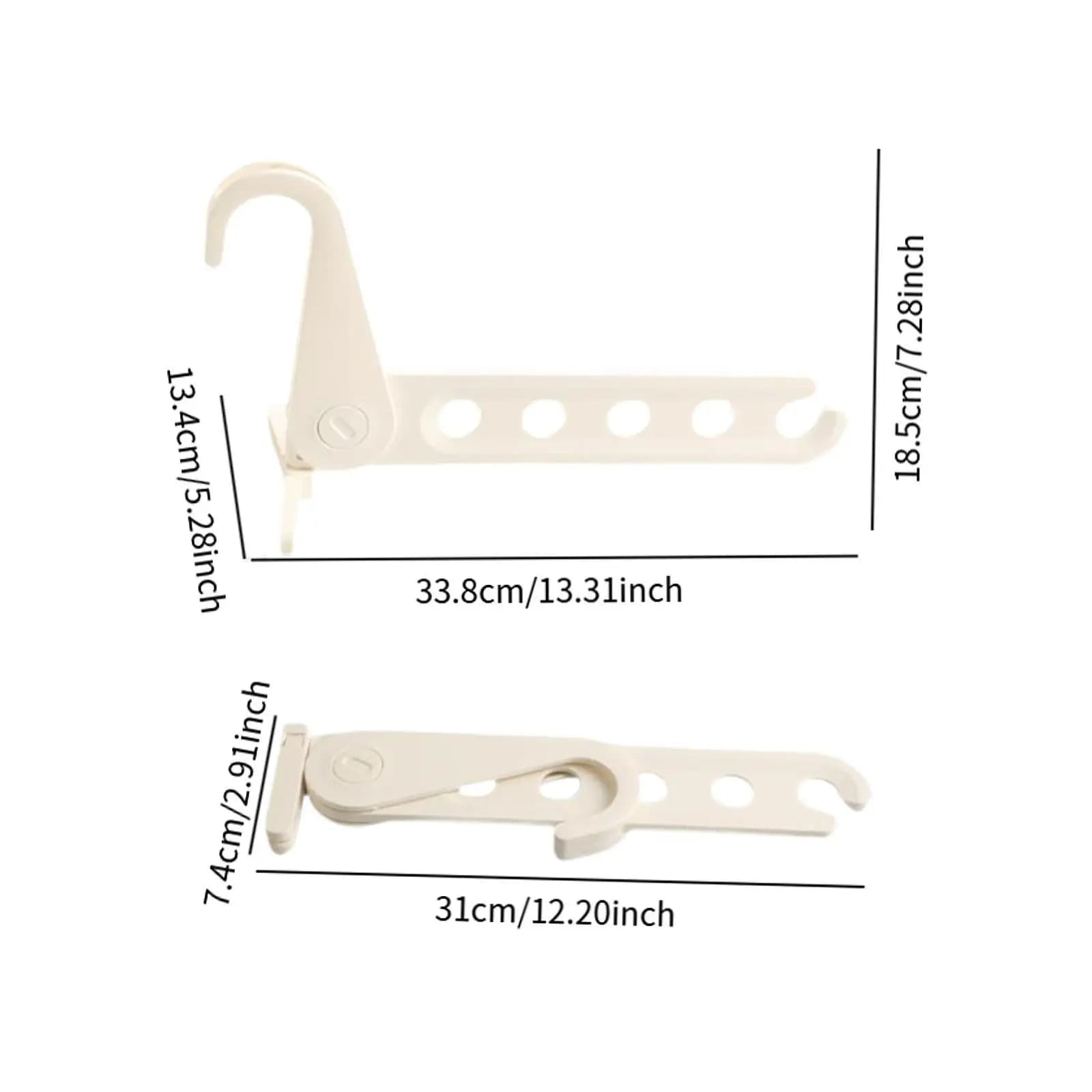 2 pieces Foldable Clothes Hanger Side Hanging Hook Towel Rack Indoor Dry Rack for Camping