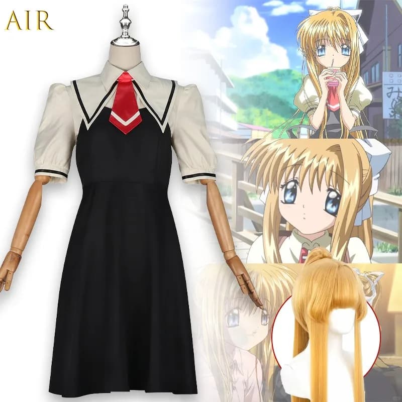 Costume cosplay Kamio Misuzu per uomo e donna, abito da gioco, parrucca Cos, costumi per feste di Halloween, set di abbigliamento