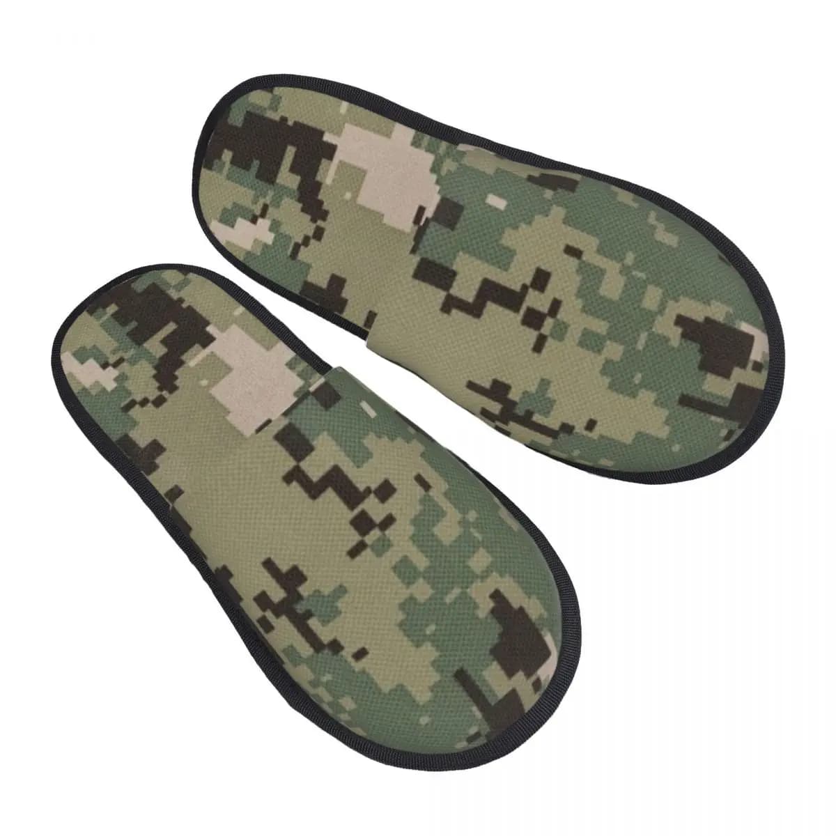 NWU Green Digital Camo Camouflage Accogliente Scuff Pantofole in memory foam Scarpe da casa per hotel da donna