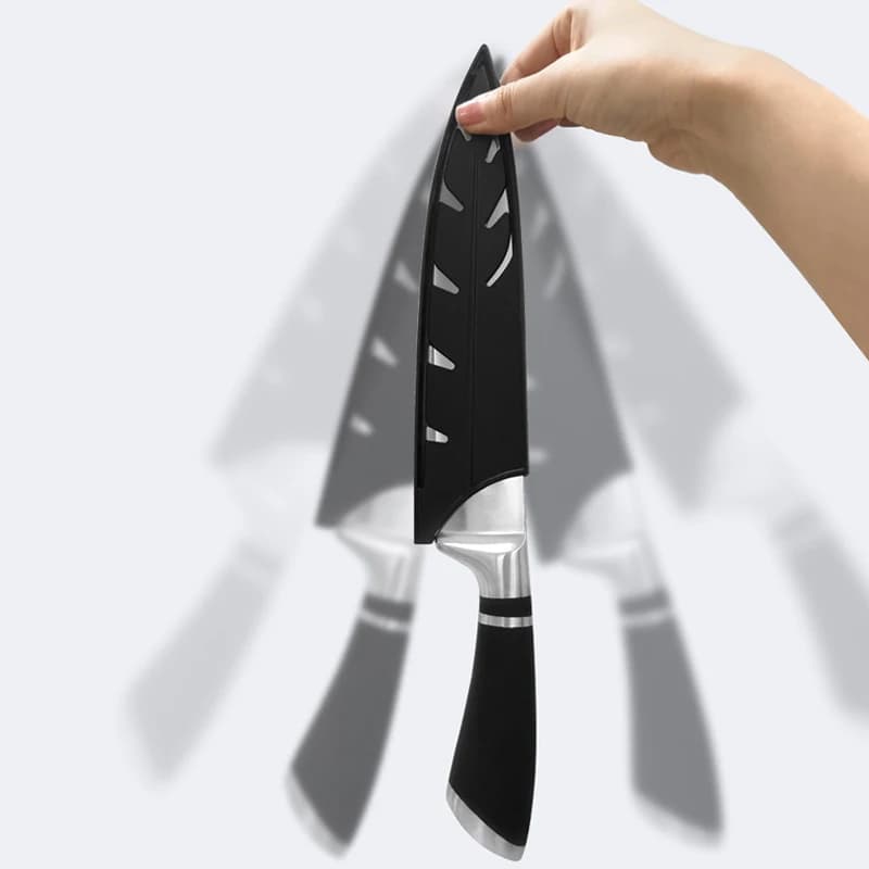 (BF06)3-8 Inch Kitchen Knife Sheath Black Plastic Knife Covers Knife Blade Protector Cover Edge Guards Case Kitchen Accessory